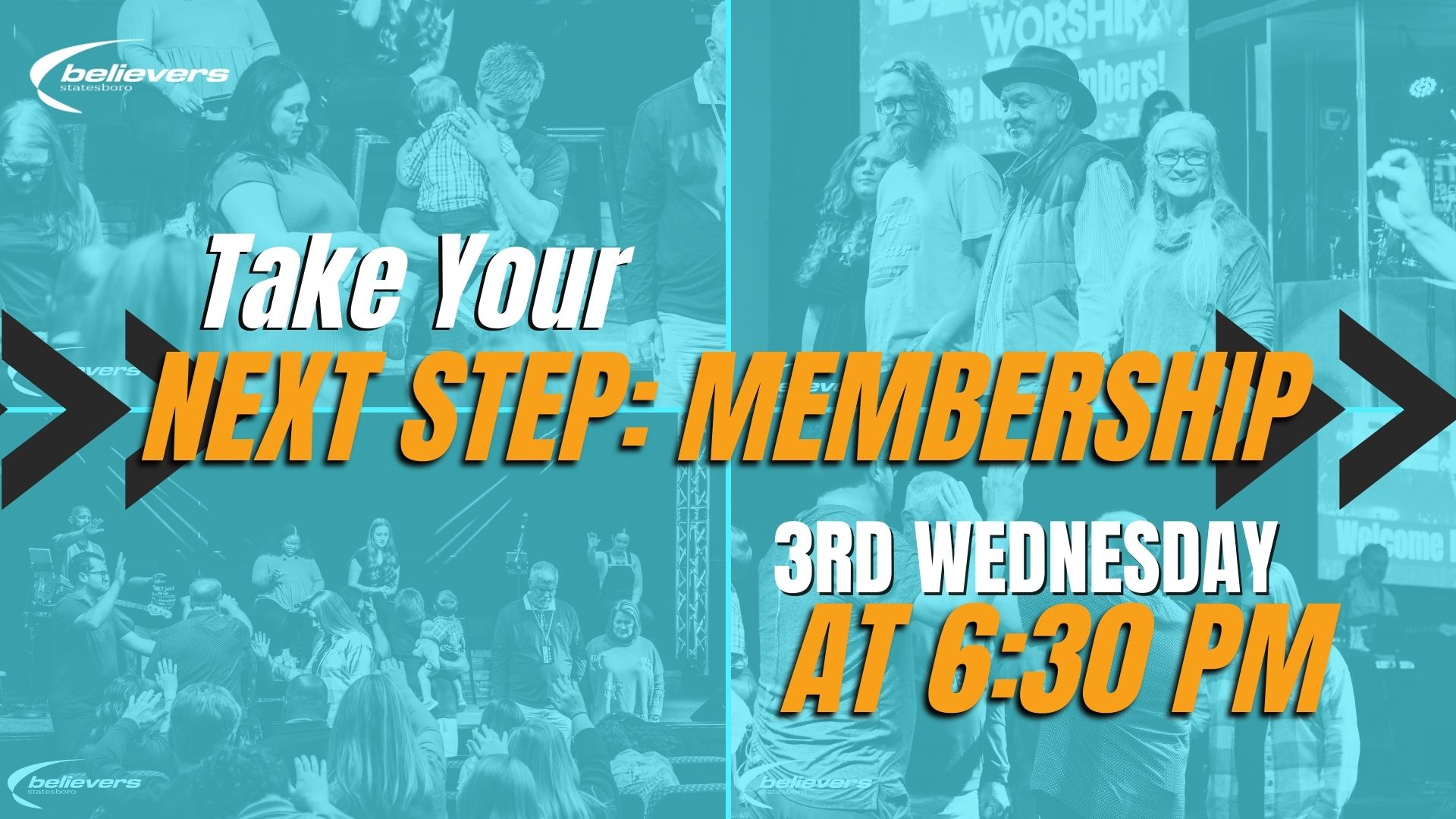 Believers Church membership class attendees listening to the presentation.